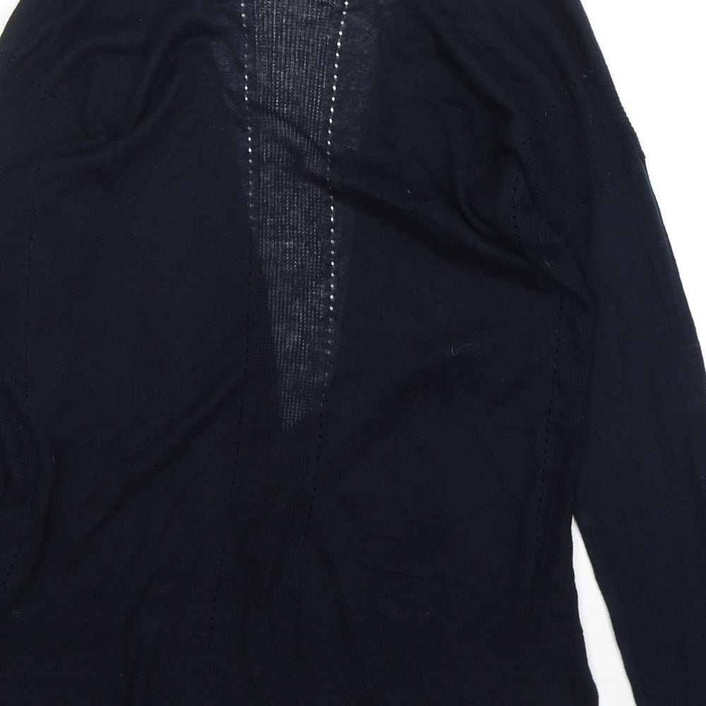 Avenue Womens Blue V-Neck  Polyester Cape Jumper Size 10