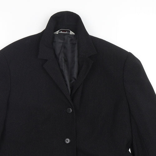 NEXT Womens Black Polka Dot  Jacket Blazer Size 10  Button