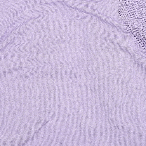 Insight Womens Purple V-Neck  Acrylic Cardigan Jumper Size M