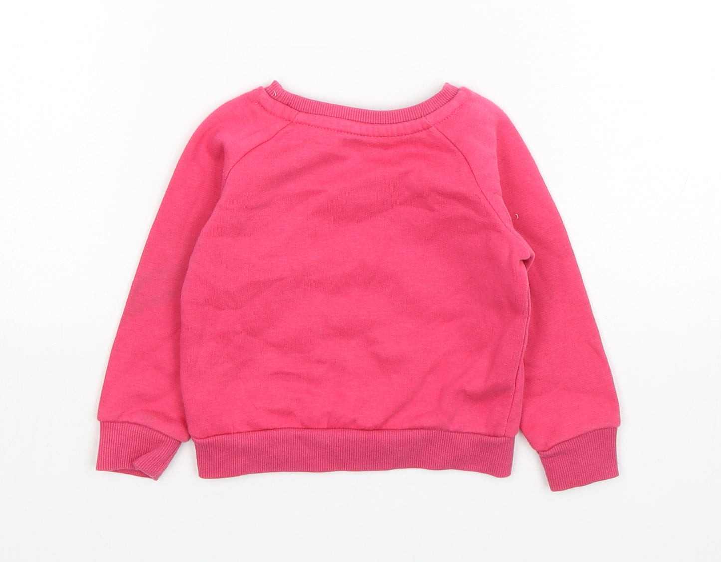 Primark Girls Pink  Cotton Pullover Jumper Size 9-12 Months   - Daddy's Little Love