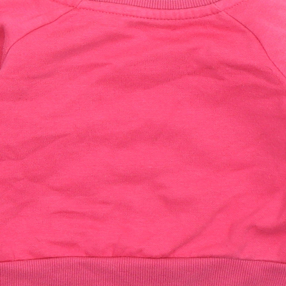 Primark Girls Pink  Cotton Pullover Jumper Size 9-12 Months   - Daddy's Little Love