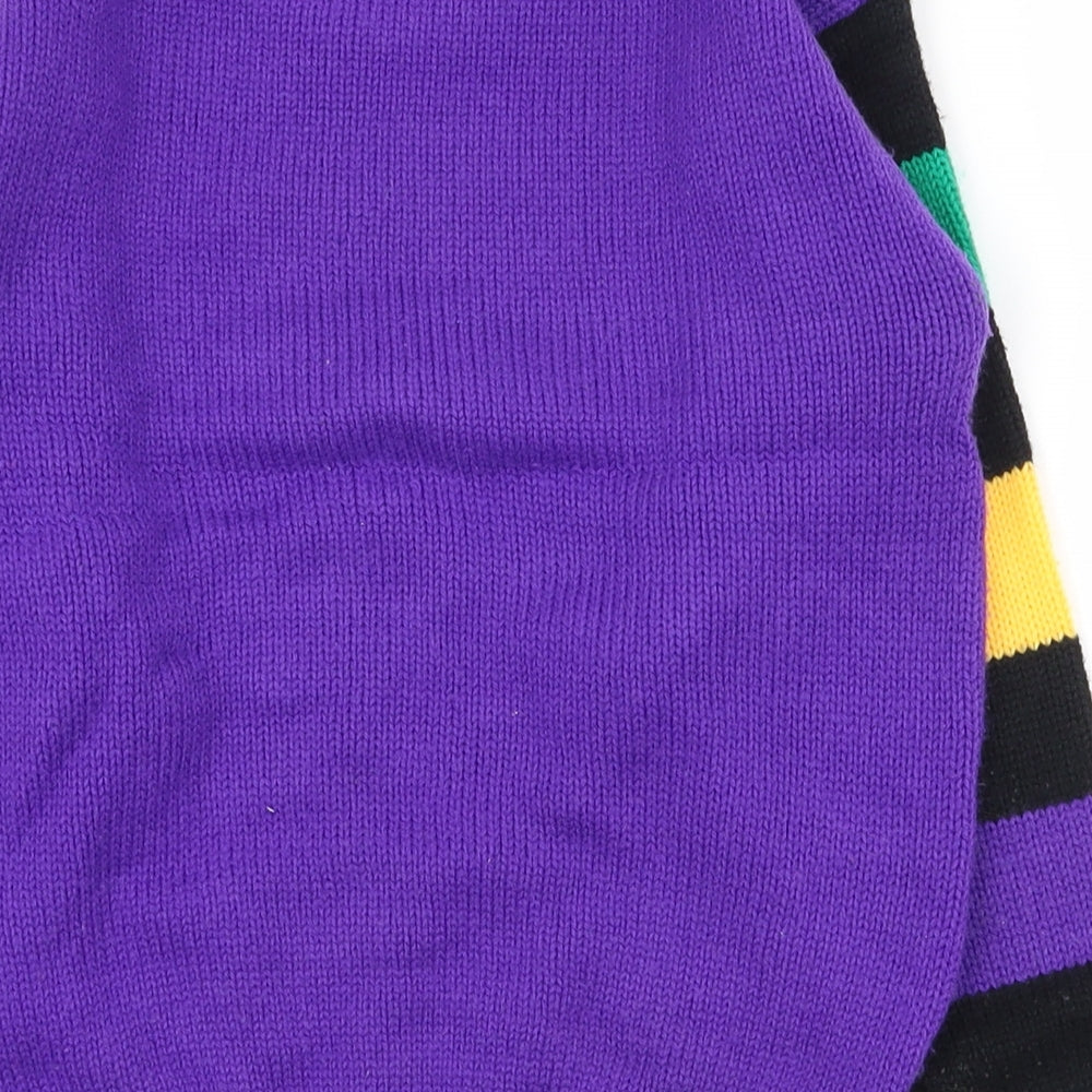 St Bernard Girls Multicoloured Crew Neck Colourblock Acrylic Pullover Jumper Size 7-8 Years  Pullover