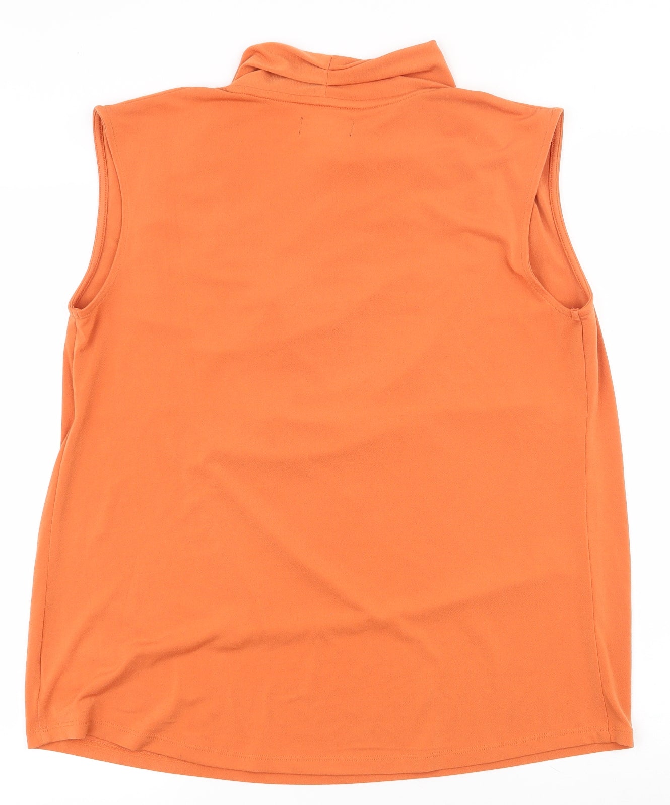 NEXT Womens Orange  Polyester Basic Tank Size 10 Cowl Neck