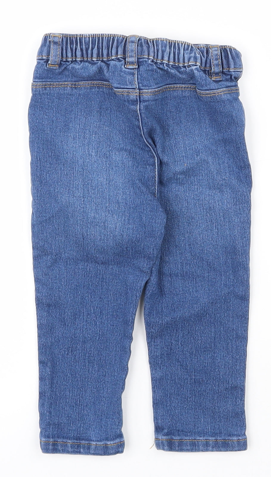 Marks and Spencer Baby Blue  Cotton Jogger Jeans Size 18 Months  Pullover