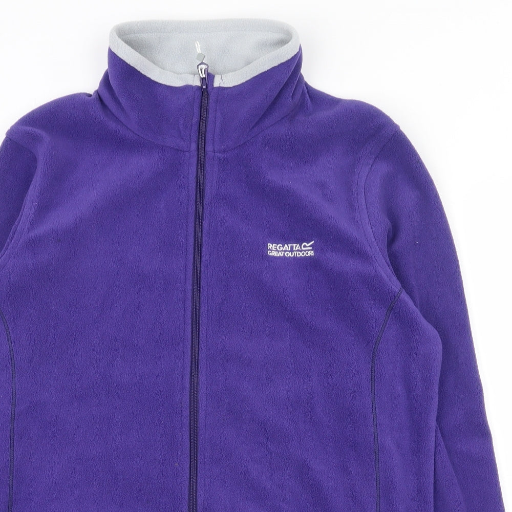 Regatta Womens Purple  Polyester Full Zip Sweatshirt Size 14  Zip
