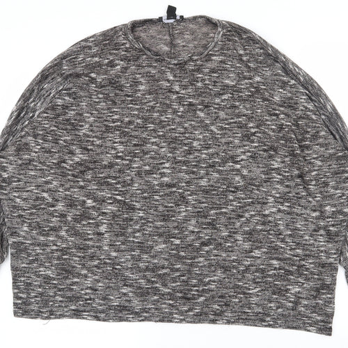 New Look Womens Grey Crew Neck  Polyester Pullover Jumper Size S
