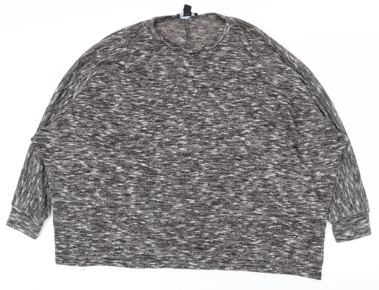 New Look Womens Grey Crew Neck  Polyester Pullover Jumper Size S