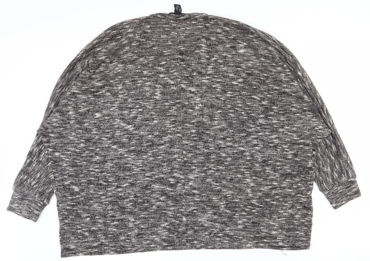 New Look Womens Grey Crew Neck  Polyester Pullover Jumper Size S