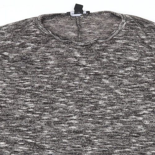 New Look Womens Grey Crew Neck  Polyester Pullover Jumper Size S