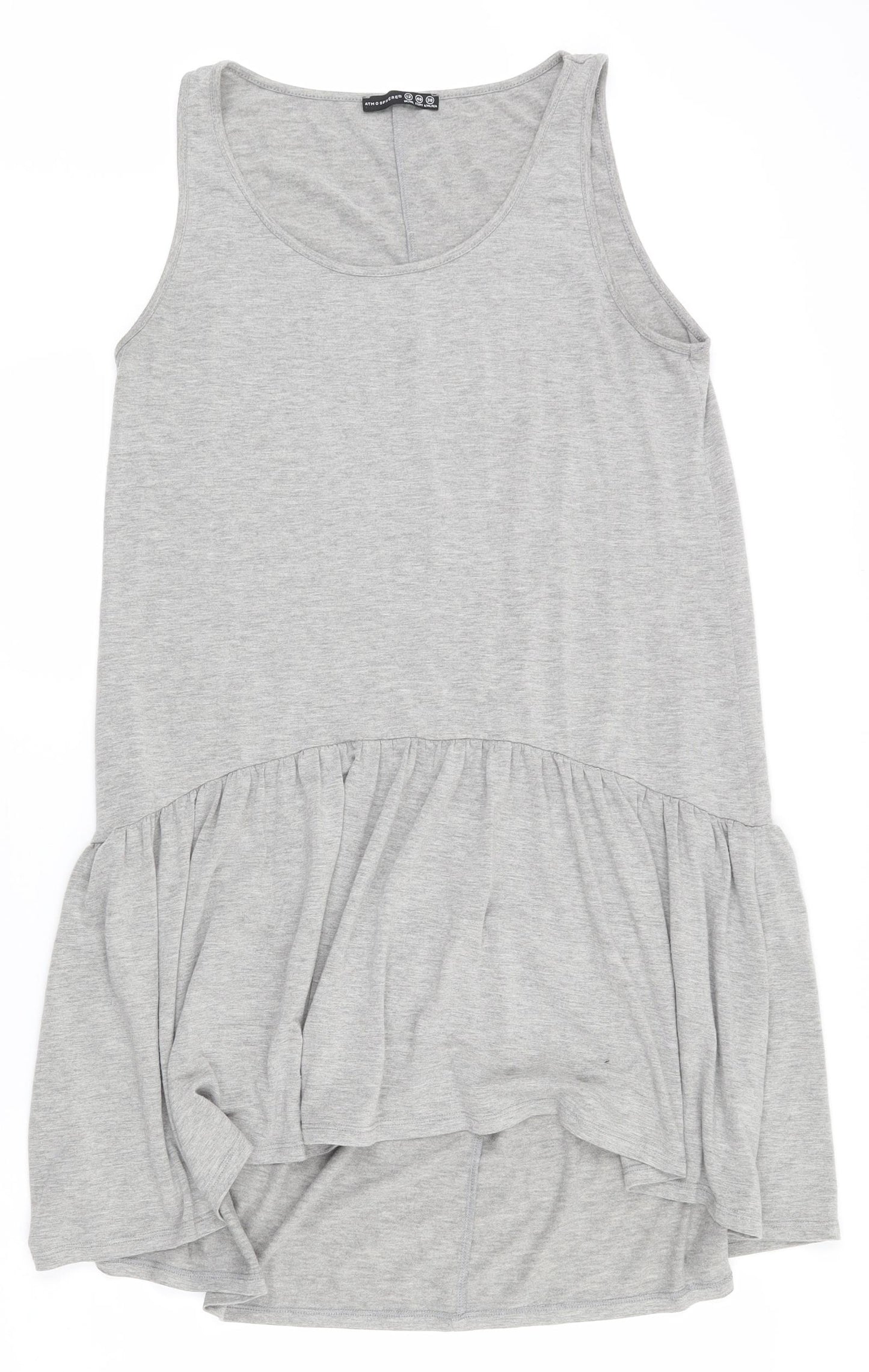 Atmosphere Womens Grey  Viscose Trapeze & Swing  Size 12  Scoop Neck Pullover