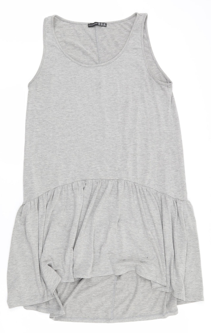 Atmosphere Womens Grey  Viscose Trapeze & Swing  Size 12  Scoop Neck Pullover