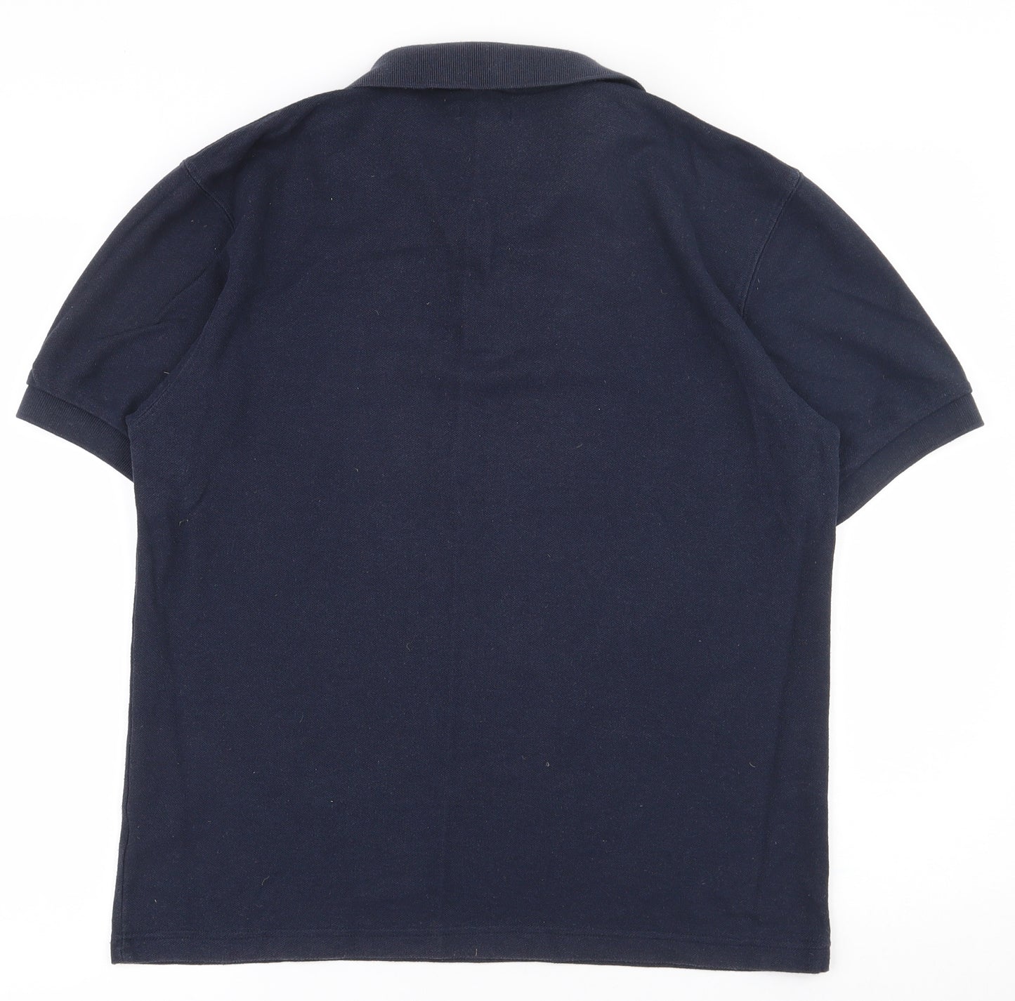 Dunnes Mens Blue  Cotton  Polo Size M Collared Button