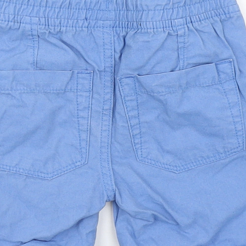 F&F Boys Blue  100% Cotton Cropped Trousers Size 12-18 Months