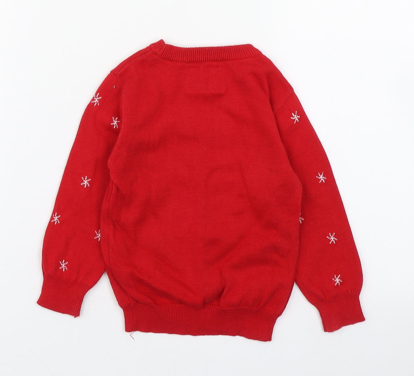 Primark Baby Red  Cotton Pullover Jumper Size 12-18 Months  Pullover - Christmas Reindeer