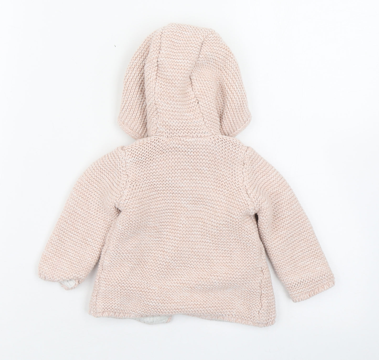 F&F Girls Pink   Basic Coat Coatigan Size 3-6 Months   Button
