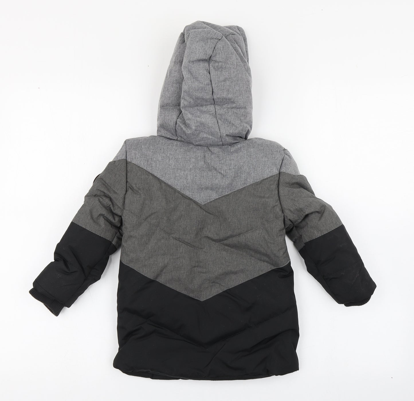 Pep & Co. Boys Grey   Parka Coat Size 3-4 Years  Zip