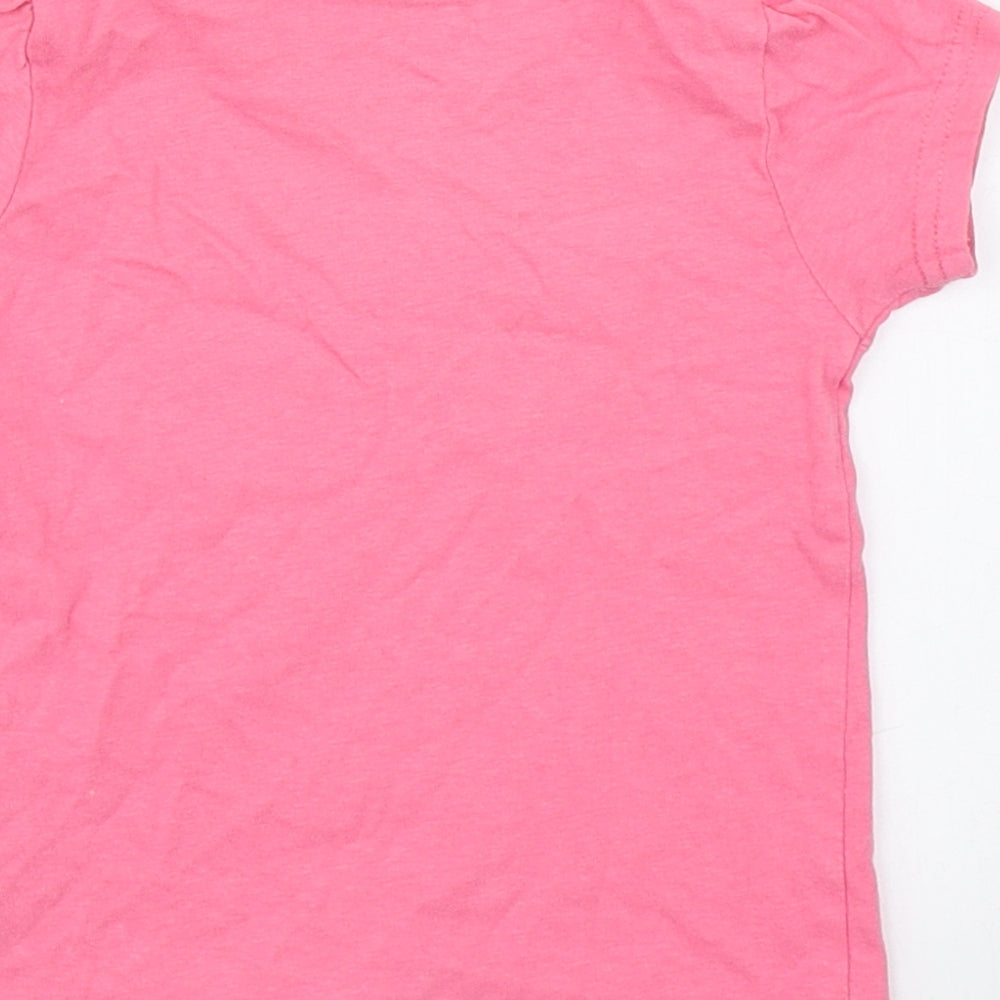 Primark Girls Pink  100% Cotton Basic T-Shirt Size 18-24 Months Round Neck Pullover