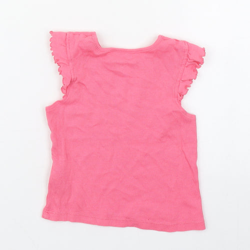 Primark Girls Pink  100% Cotton Basic Tank Size 18-24 Months Round Neck Pullover
