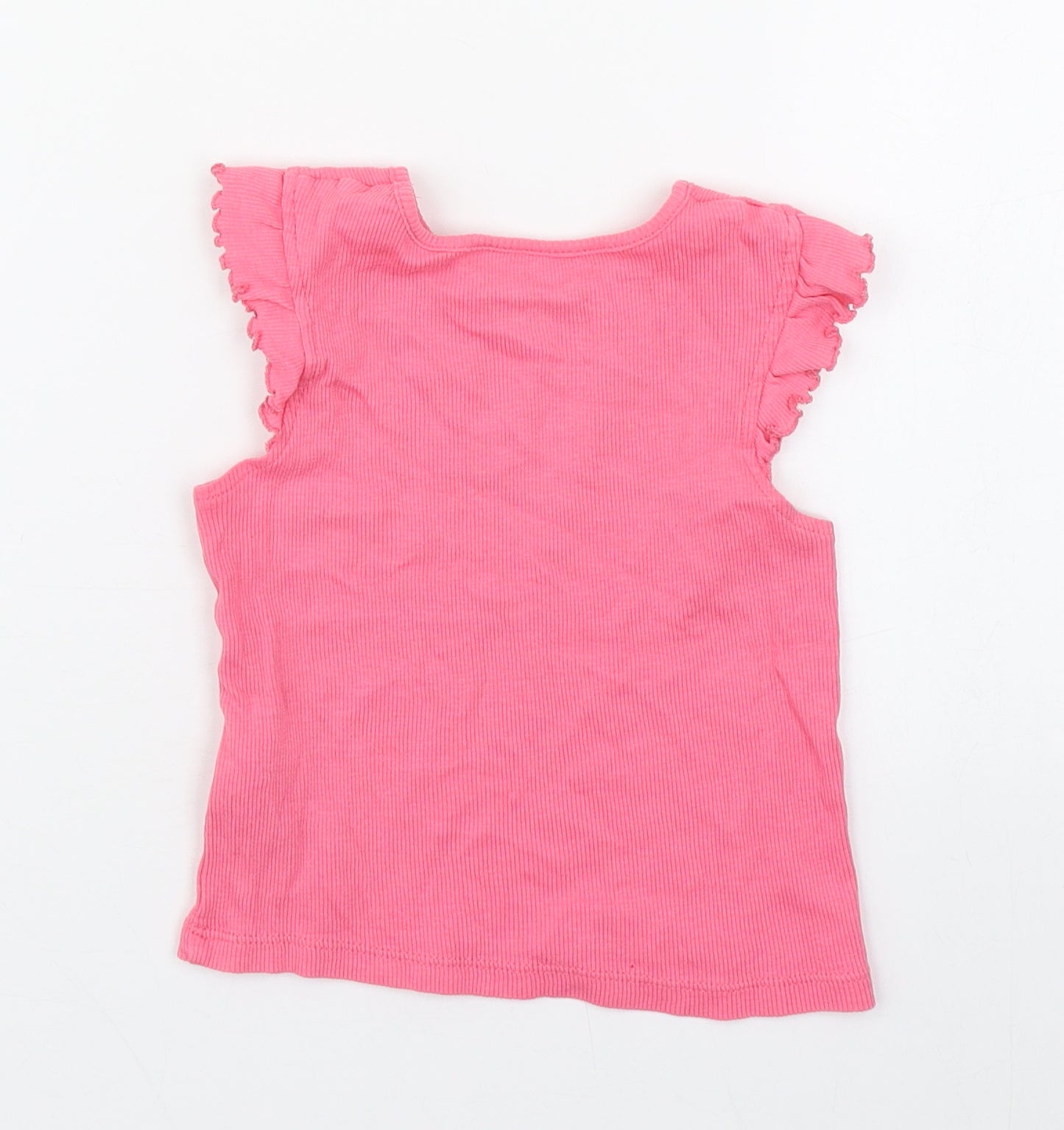 Primark Girls Pink  100% Cotton Basic Tank Size 18-24 Months Round Neck Pullover