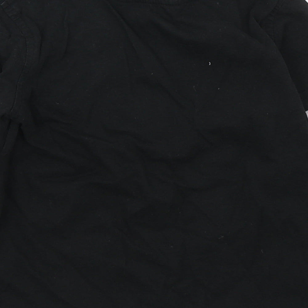 George Boys Black  Cotton Basic T-Shirt Size 18-24 Months Round Neck Pullover