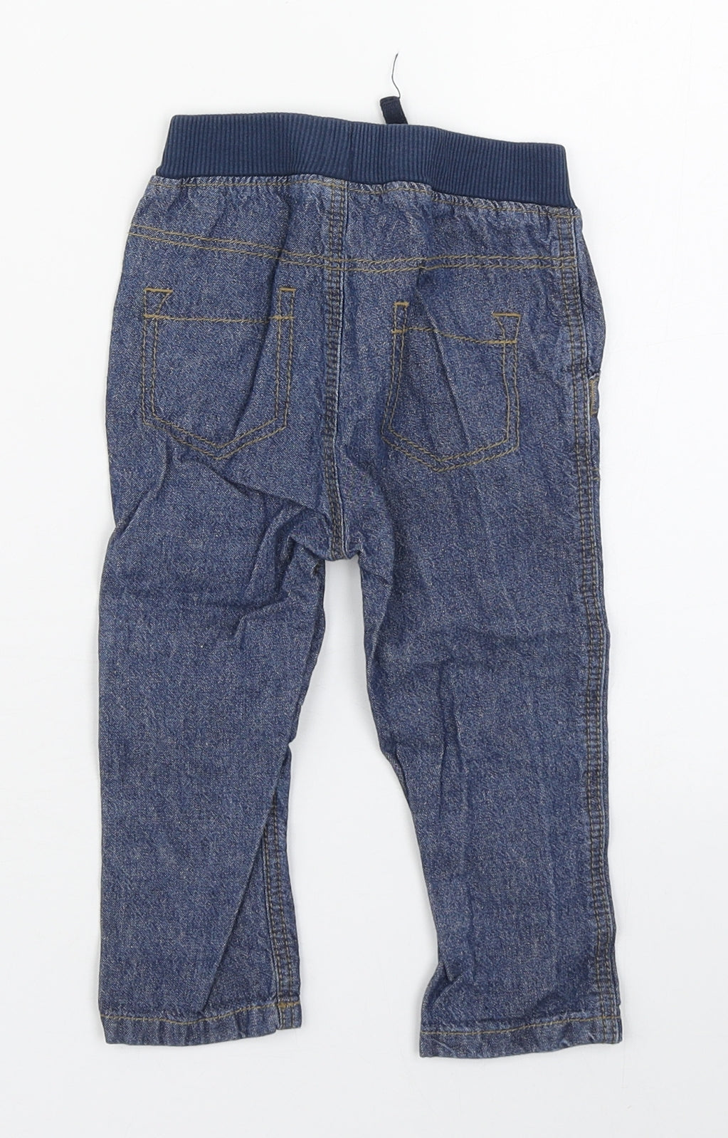 George Boys Blue  Cotton Jogger Jeans Size 9-12 Months
