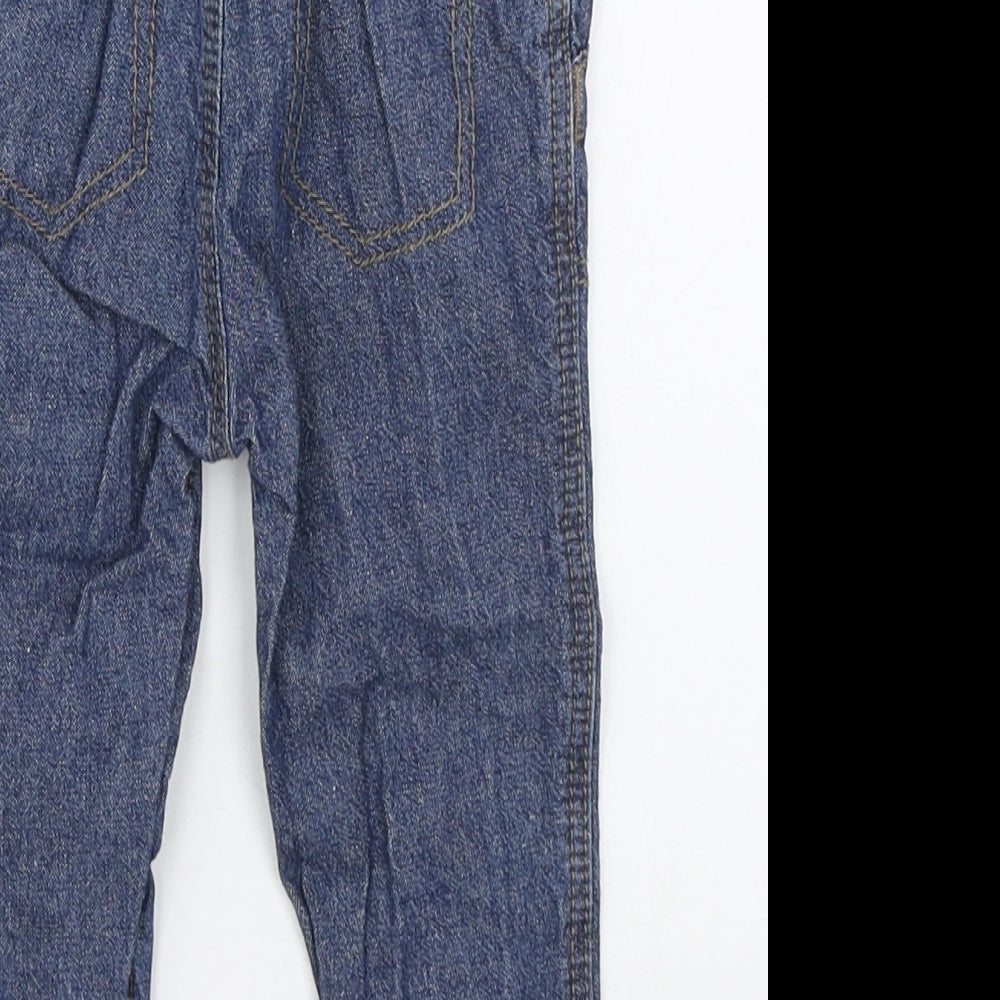 George Boys Blue  Cotton Jogger Jeans Size 9-12 Months