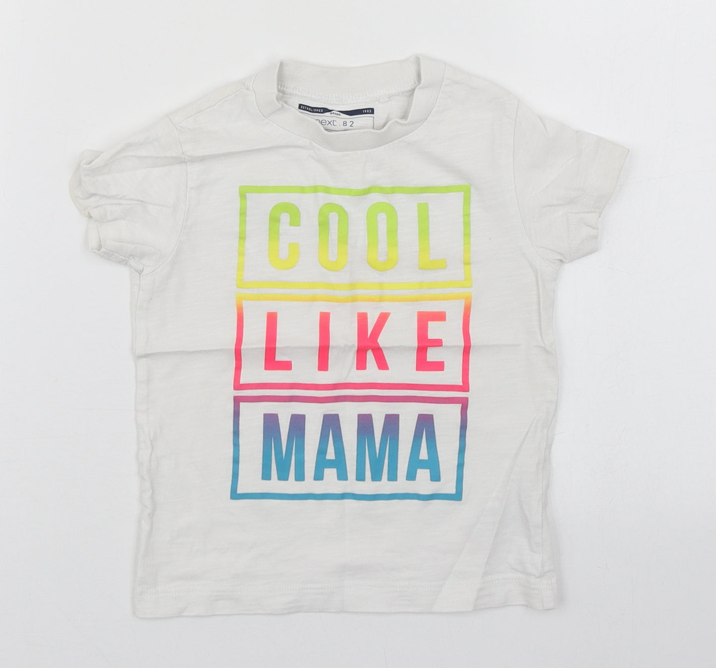 NEXT Baby White  100% Cotton Basic T-Shirt Size 18-24 Months Round Neck Pullover