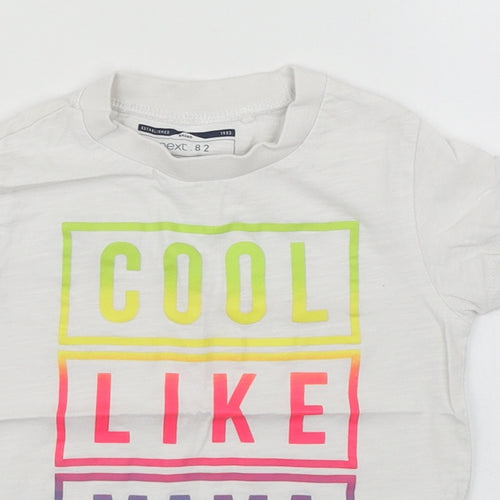 NEXT Baby White  100% Cotton Basic T-Shirt Size 18-24 Months Round Neck Pullover