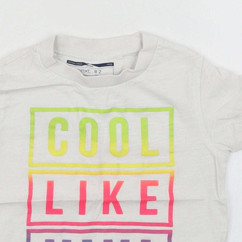 NEXT Baby White  100% Cotton Basic T-Shirt Size 18-24 Months Round Neck Pullover