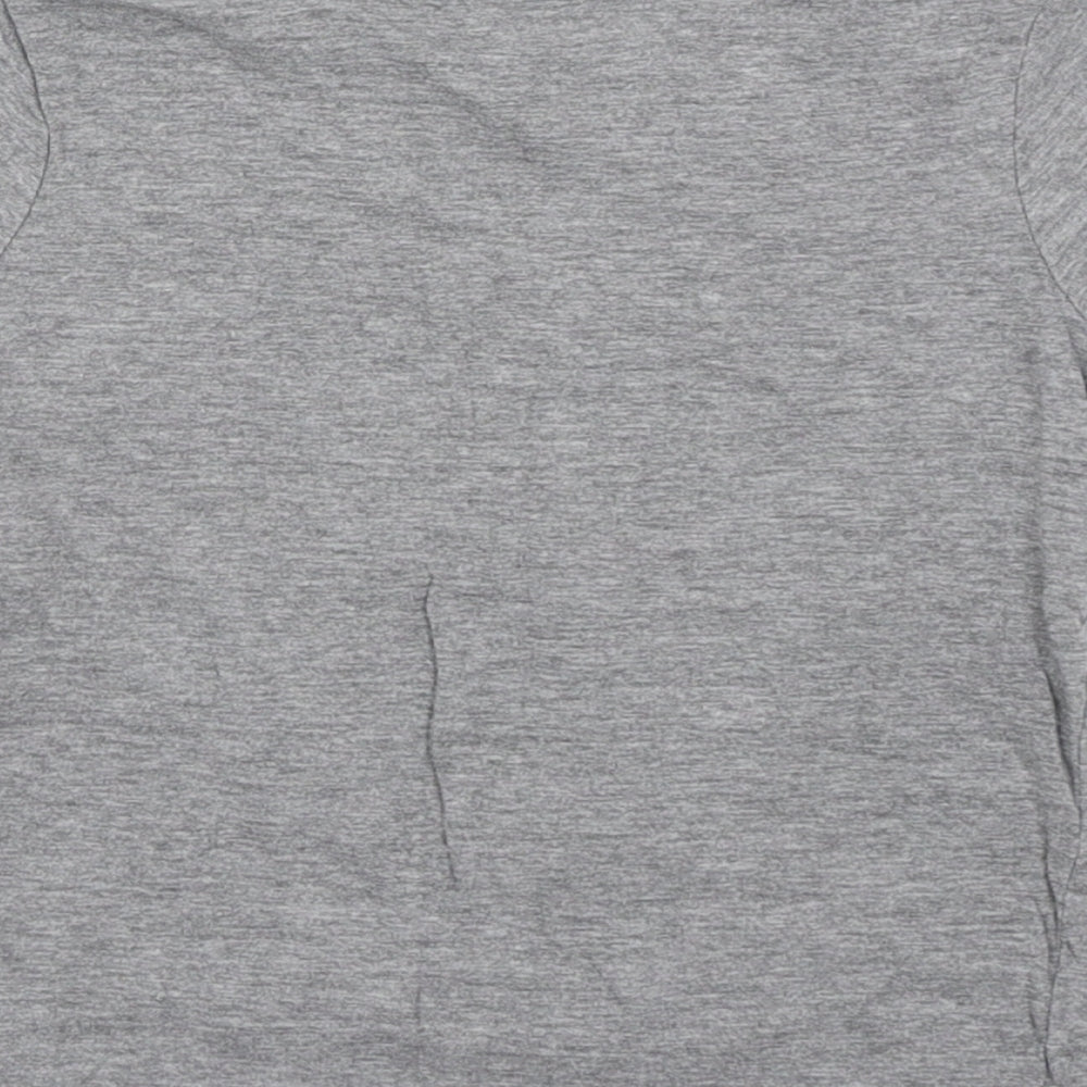 George Boys Grey  Cotton Basic T-Shirt Size 18-24 Months Round Neck Pullover