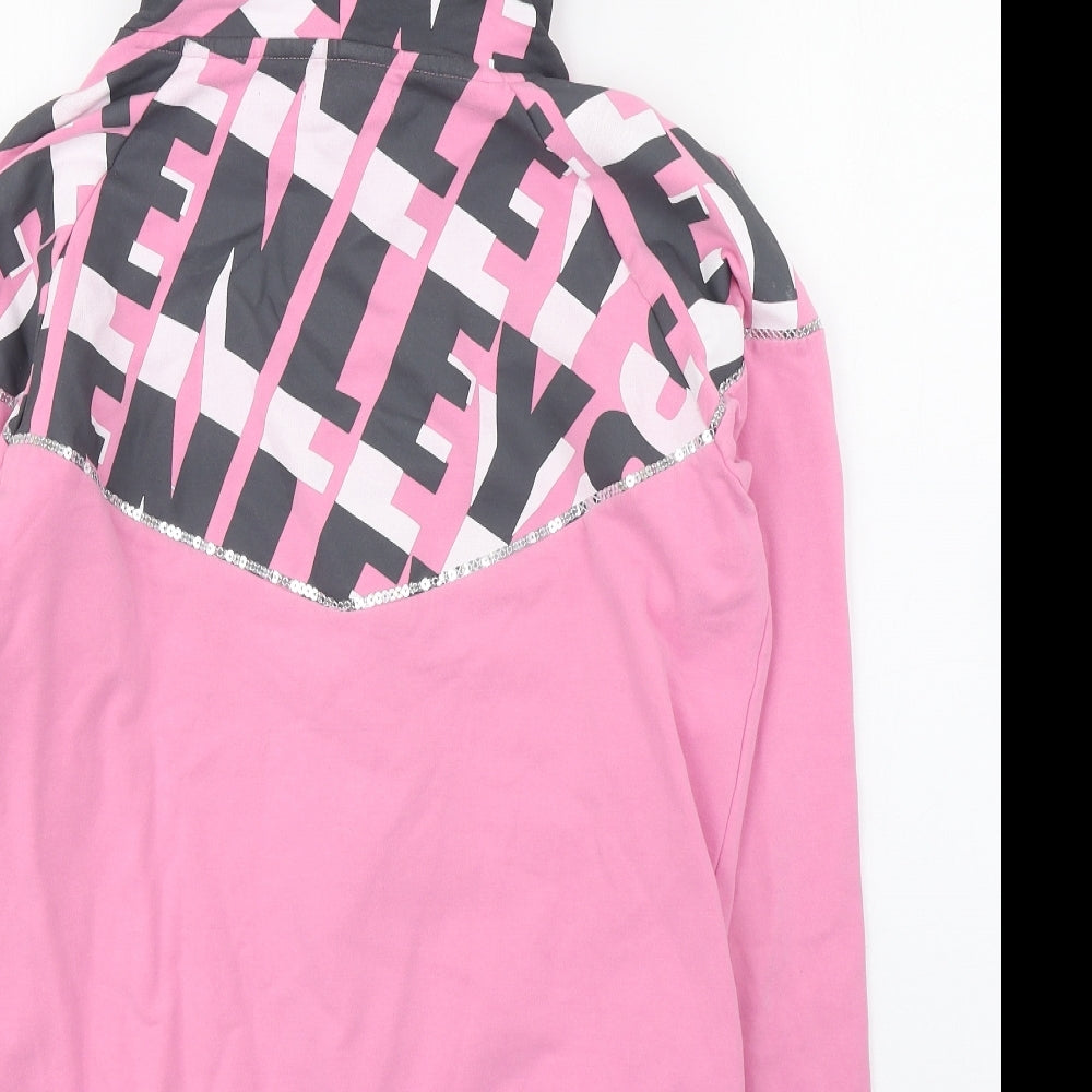 Henleys Womens Pink  Cotton Full Zip Hoodie Size M  Zip