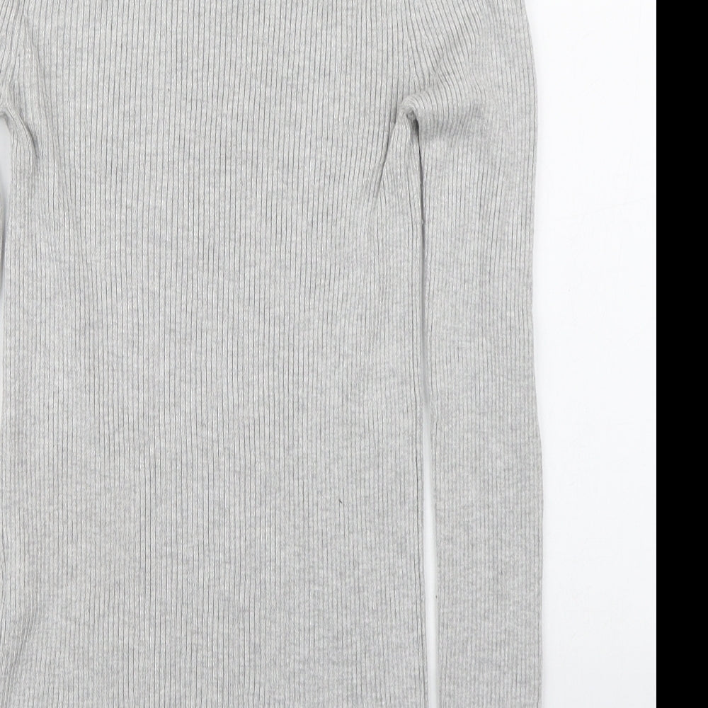 Primark Womens Grey Round Neck  Viscose Pullover Jumper Size 8