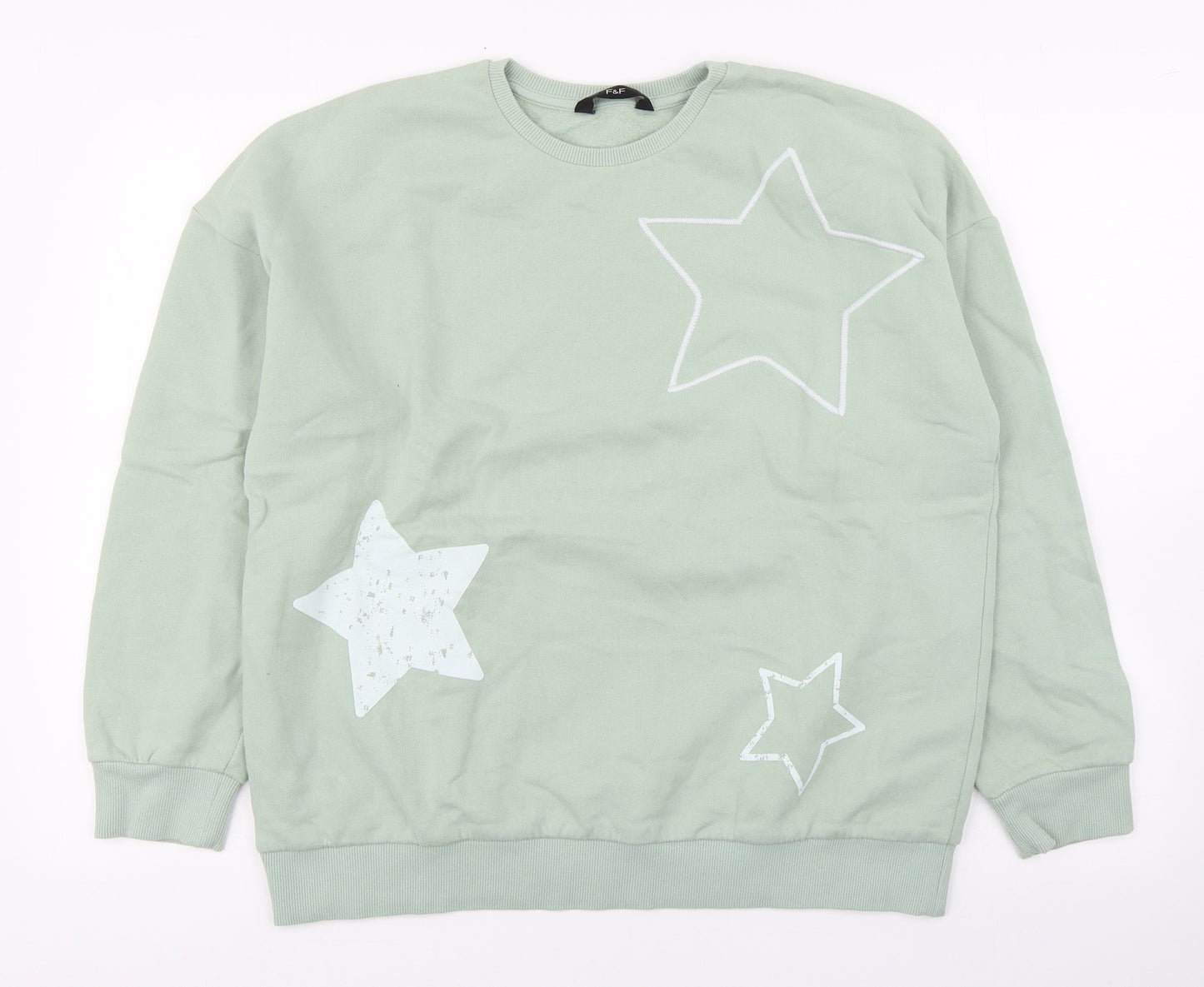 Marks and Spencer Womens Green  Cotton Pullover Sweatshirt Size 14  Pullover