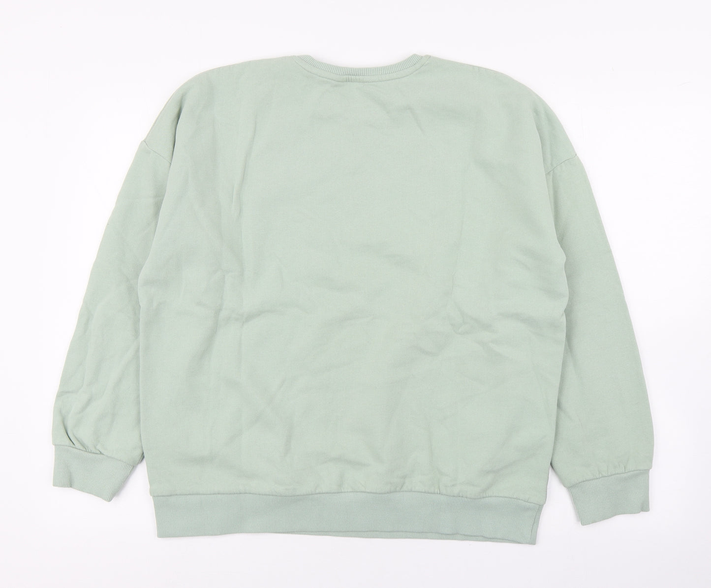 Marks and Spencer Womens Green  Cotton Pullover Sweatshirt Size 14  Pullover