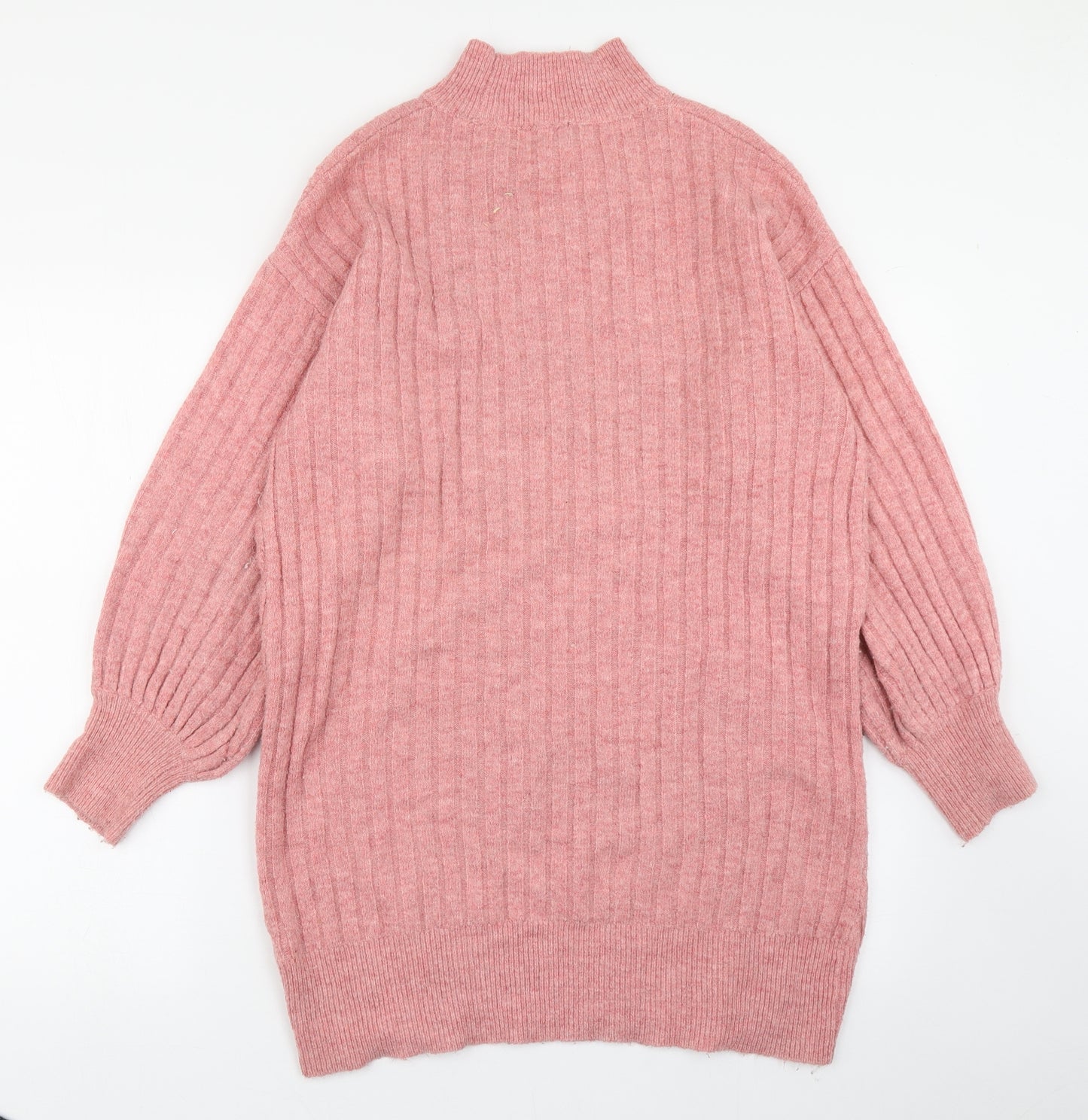 F&F Womens Pink High Neck  Polyester Pullover Jumper Size 10