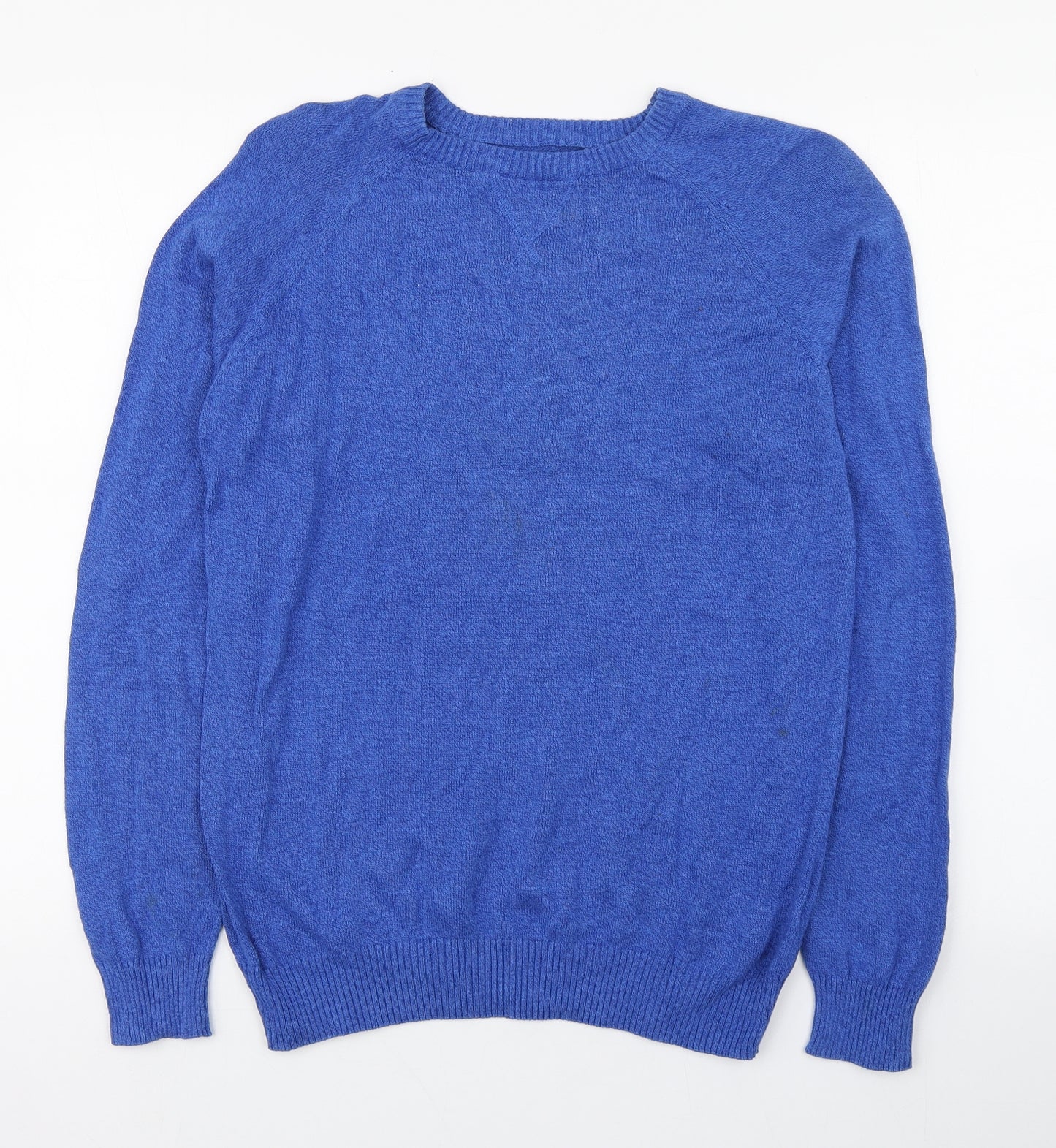 Primark Mens Blue Round Neck  Cotton Pullover Jumper Size XS