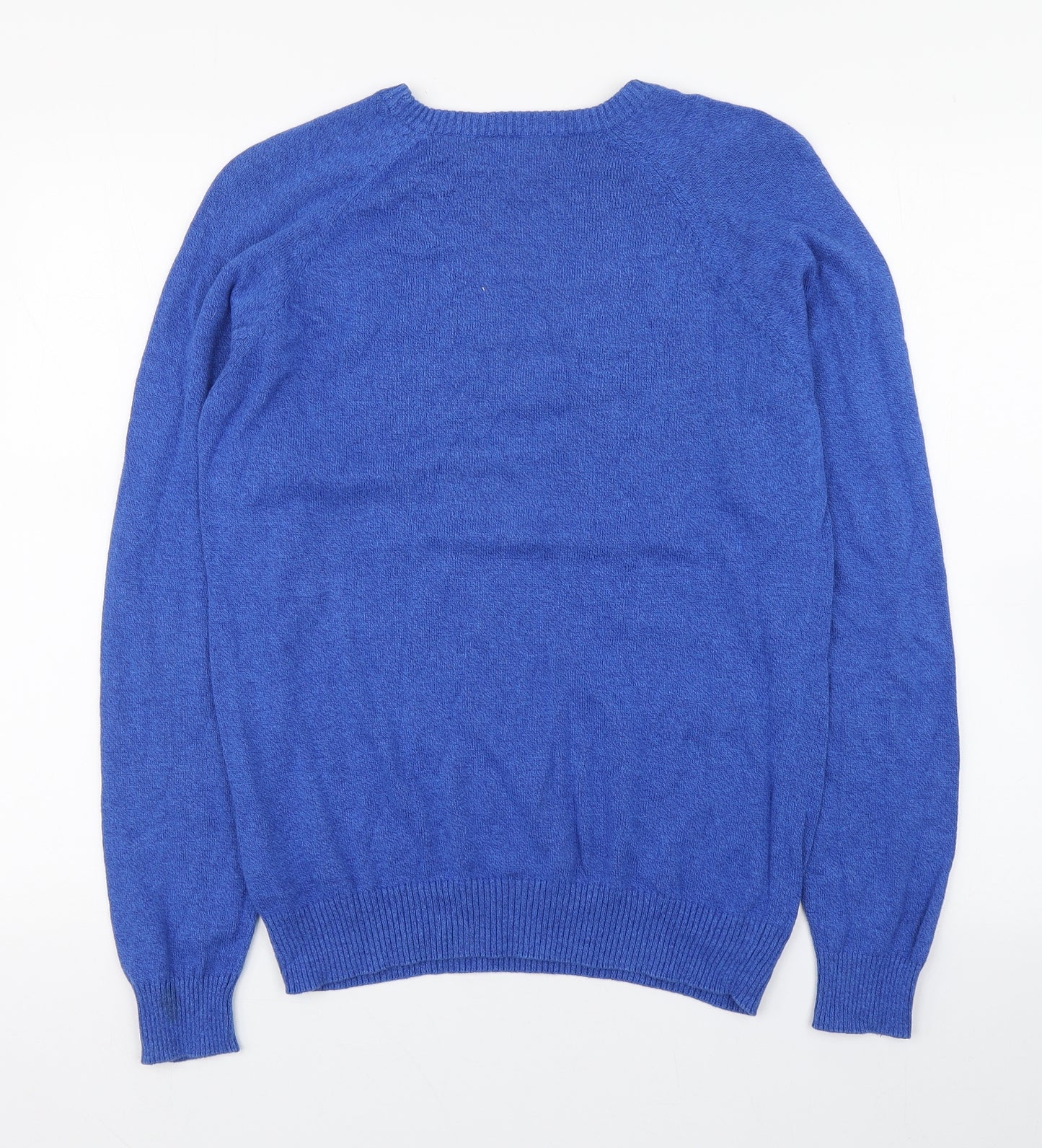Primark Mens Blue Round Neck  Cotton Pullover Jumper Size XS