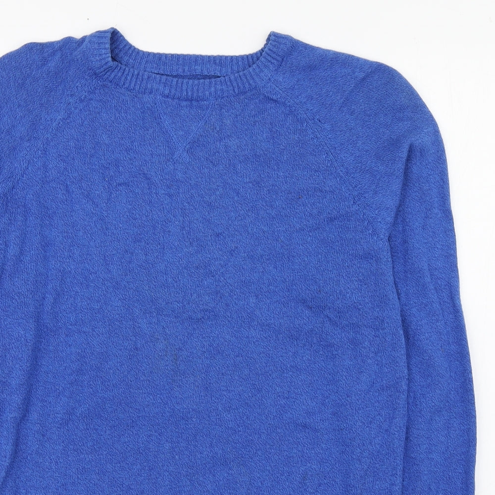 Primark Mens Blue Round Neck  Cotton Pullover Jumper Size XS