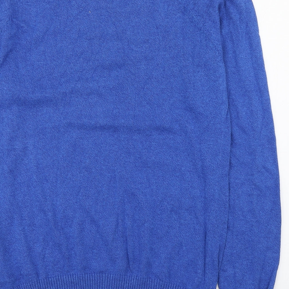Primark Mens Blue Round Neck  Cotton Pullover Jumper Size XS