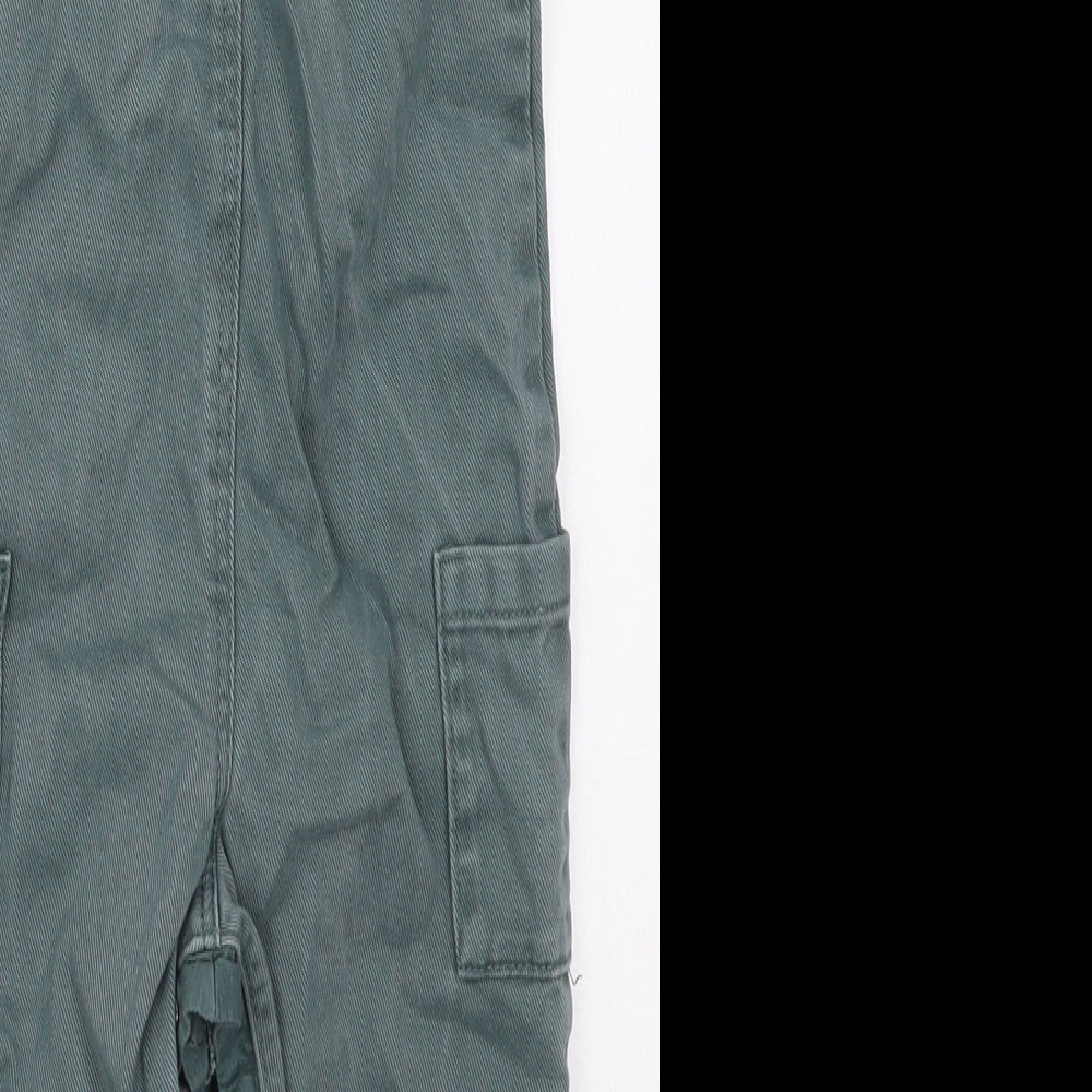 Marks and Spencer Boys Green  Cotton Dungaree One-Piece Size 18-24 Months  Button