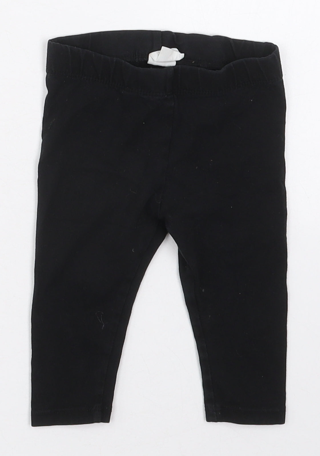 H&M Girls Black  Cotton Capri Leggings Size 3-6 Months