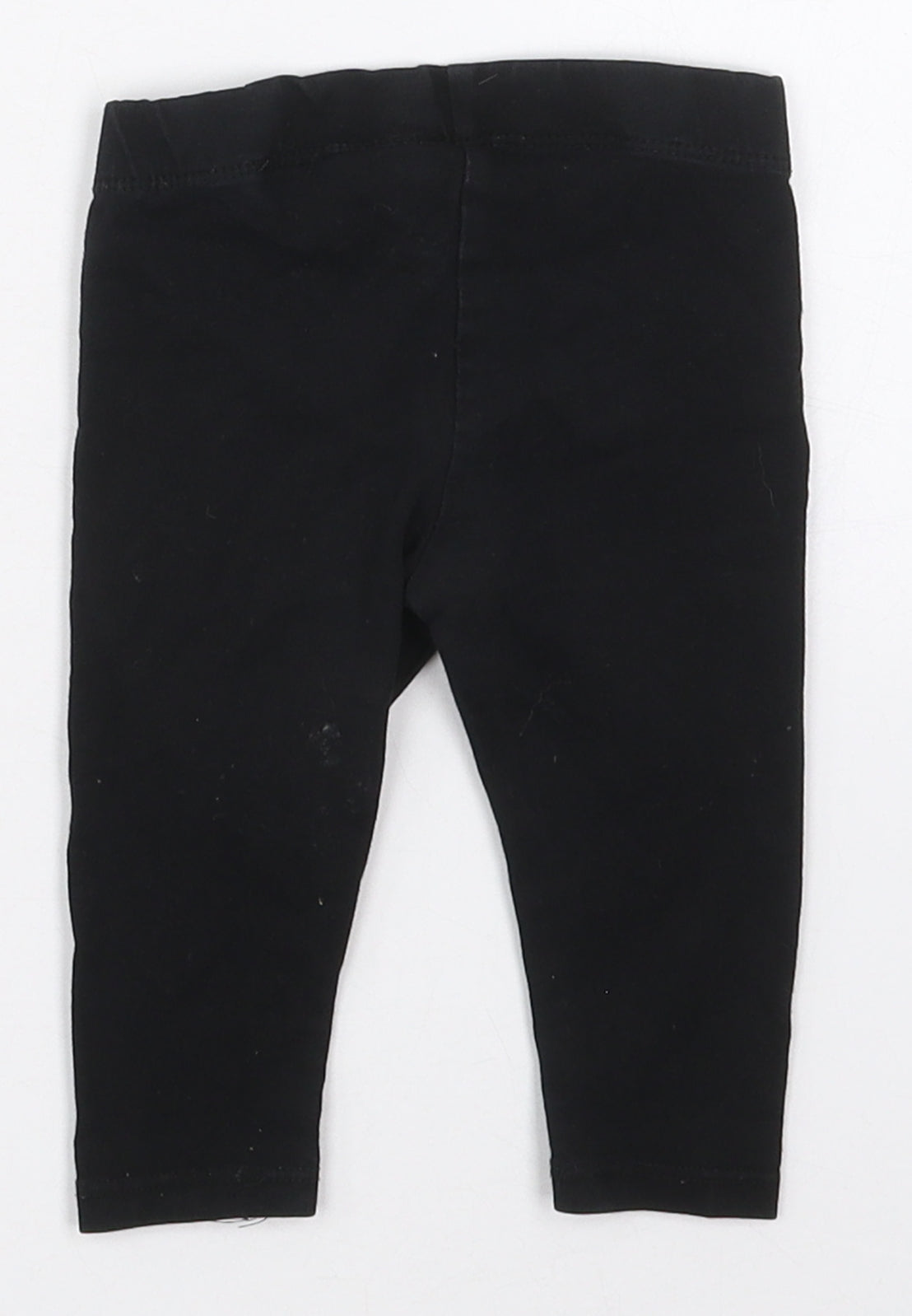 H&M Girls Black  Cotton Capri Leggings Size 3-6 Months