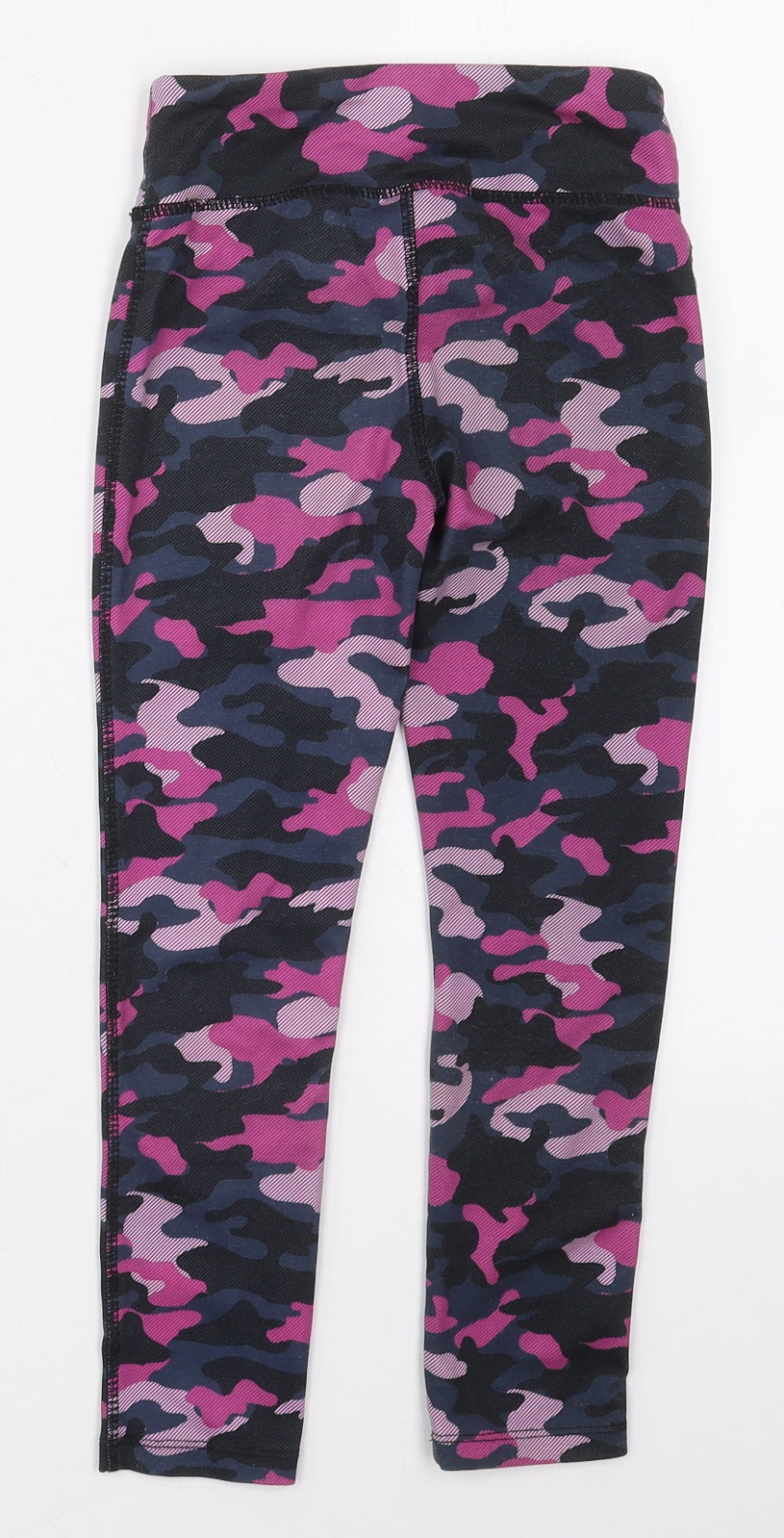 Dunnes Girls Pink Camouflage Polyester Carrot Trousers Size 6-7 Years  Regular