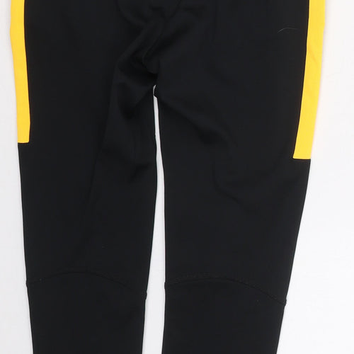 Nike Boys Black  Polyester Sweatpants Trousers Size 8-9 Years  Regular Drawstring - Yellow
