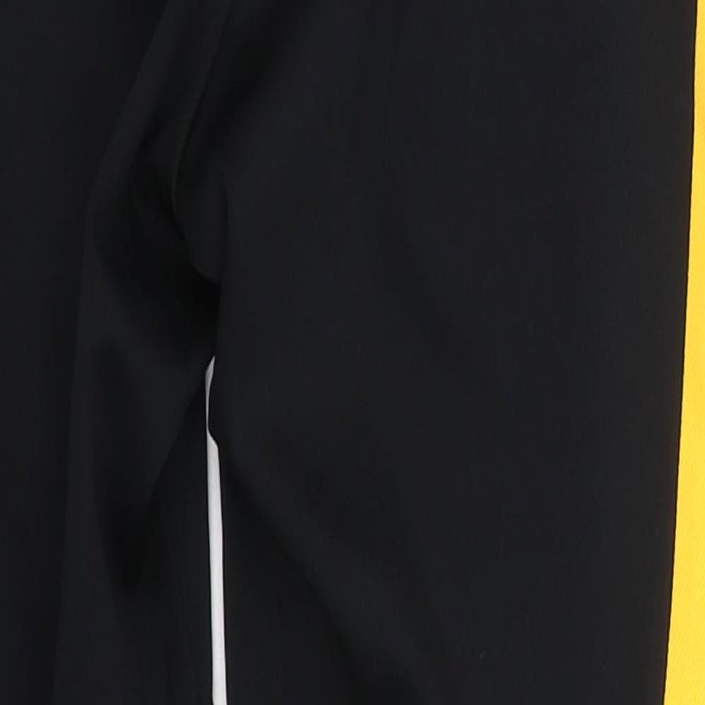 Nike Boys Black  Polyester Sweatpants Trousers Size 8-9 Years  Regular Drawstring - Yellow