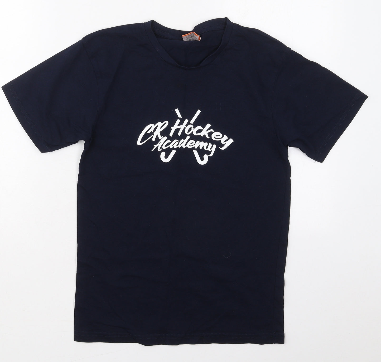 Uneek Boys Blue  Cotton Basic T-Shirt Size 11-12 Years Crew Neck Pullover - CR Hockey Academy