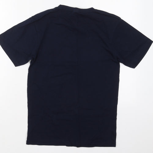 Uneek Boys Blue  Cotton Basic T-Shirt Size 11-12 Years Crew Neck Pullover - CR Hockey Academy