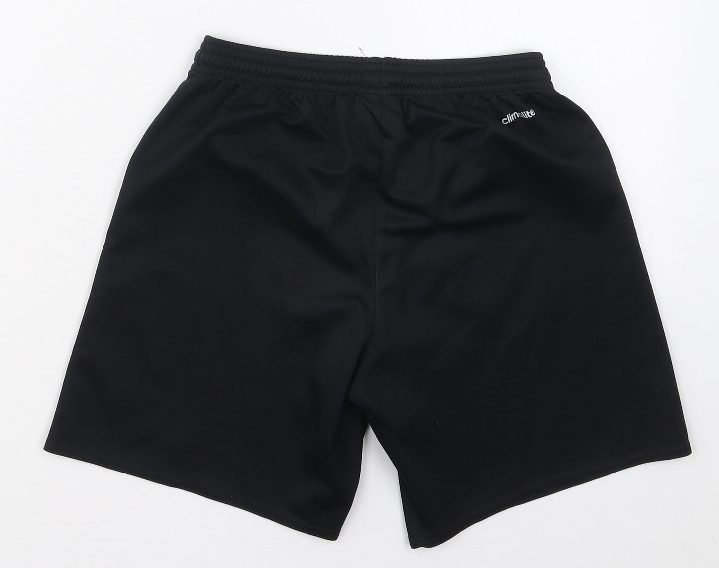 adidas Boys Black  Polyester Sweat Shorts Size 11-12 Years  Regular Drawstring