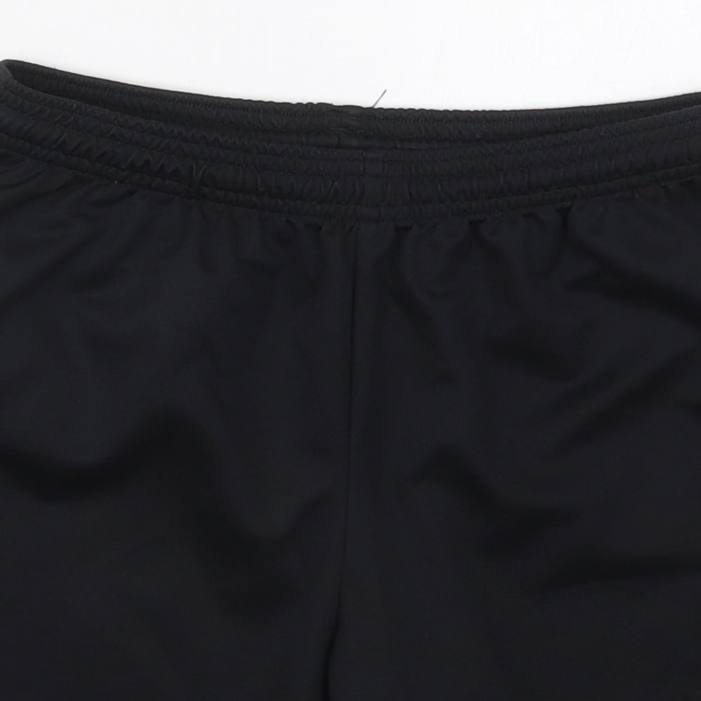 adidas Boys Black  Polyester Sweat Shorts Size 11-12 Years  Regular Drawstring