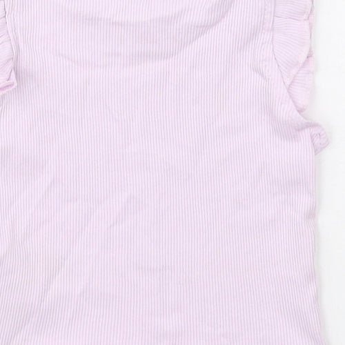 Primark Girls Purple  Cotton Basic Tank Size 0-3 Months Crew Neck Pullover